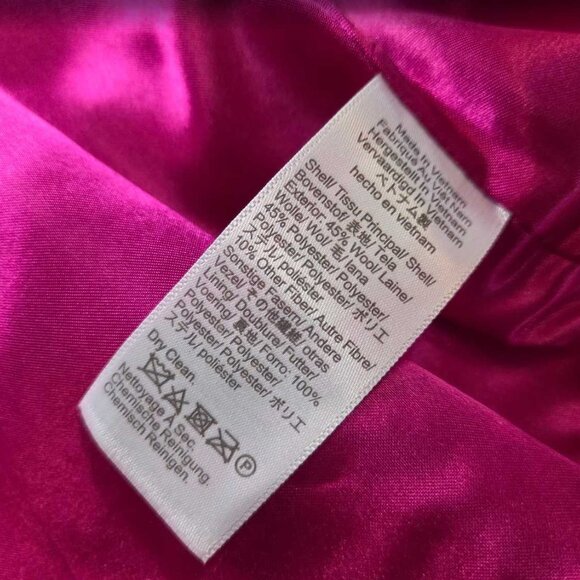 New 6P J Crew Factory wool-blend lady day coat in Brilliant Berry 6 Petite - Picture 7 of 12